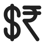 Currency Dollar Rupee SVG Icon
